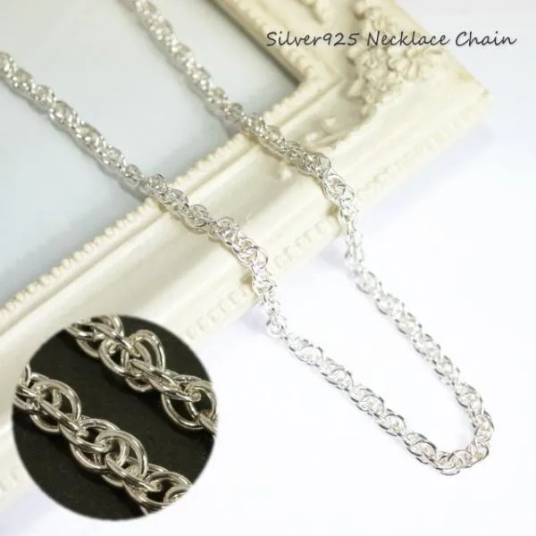 Necklace chain large azuki double chain silver 925 silver925 women's men's azuki azuki red bean simple silver accessory mens