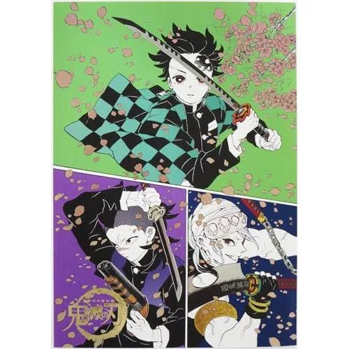 鬼滅の刃 吾峠呼世晴 原画展 箔押しイラストカードコレクション 竈門炭治郎&不死川玄弥&宇髄天元