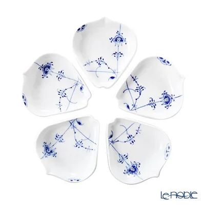 並行輸入品 ロイヤルコペンハーゲン ブルーパルメッテ ペタルディッシュ 9cm 小皿/豆皿 2500341/1057089 5枚セット