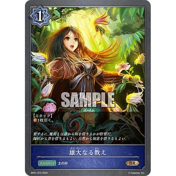 シャドウバース エボルヴ BP01-075 雄大なる教え (BR ブロンズレア) ブースターパック第1弾 創世の夜明け