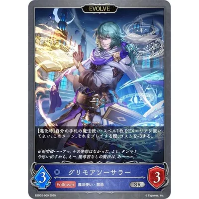 シャドウバース エボルヴ EBD02-009 グリモアソーサラー (SR シルバーレア) EXビギナーデッキ ウィッチ