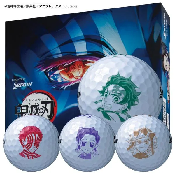 ダンロップ スリクソン トライスター6 鬼滅の刃 ゴルフボール 1ダース 12球入り 飛距離重視 ソフトフィーリング 公認球 2026年モデル