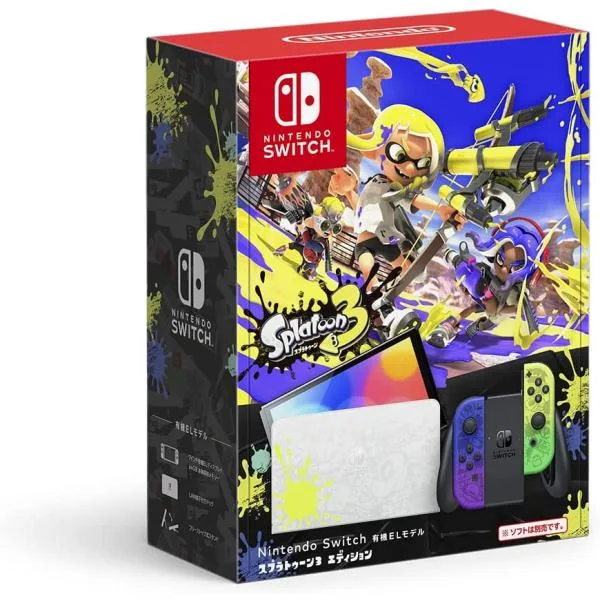 「訳あり品-外装箱傷あり」新品 Nintendo Switch 有機ELモデル スプラトゥーン3 ※量販店舗印付の場合があります。