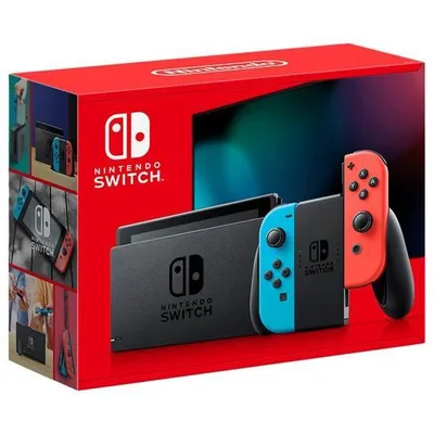 「訳あり品-外装箱傷あり」新品 Nintendo Switch ネオンブルー・ネオンレッド 新モデル ※量販店舗印付の場合があります。