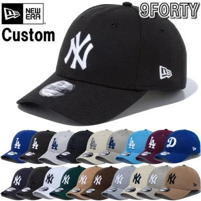 【サイズ交換送料無料】ニューエラ NewEra ベースボールキャップ キャップ 帽子 Custom 9FORTY アジャスターベルト 深め 正規品 MLB ヤンキース ドジャース