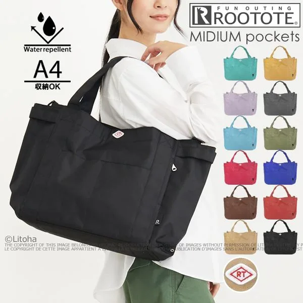 ルートート トートバッグ レディース ROOTOTE A4 撥水 軽量 通勤 大容量 肩掛け ミディアムポケッツ 3157 3182