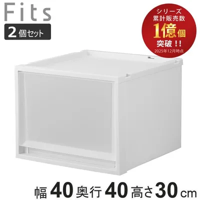 収納ケース 2個セット Fits フィッツ フィッツケース マルチ 40-40M ( 幅40×奥行40×高さ30cm 収納 ケース 衣類収納 積み重ね 収納ボックス 衣装ケース )