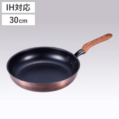 フライパン 30cm IH対応 和楽亭 絢 日本製 ( ガス火対応 オール熱源対応 ふっ素加工 フッ素加工 軽い )