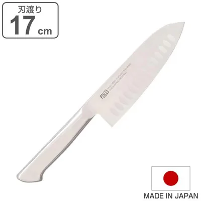 三徳包丁 17cm ディンプル付き PISCES オールステンレス 日本製 AOD三徳包丁 ( 料理包丁 万能包丁 キッチンナイフ 文化包丁 モリブデン )