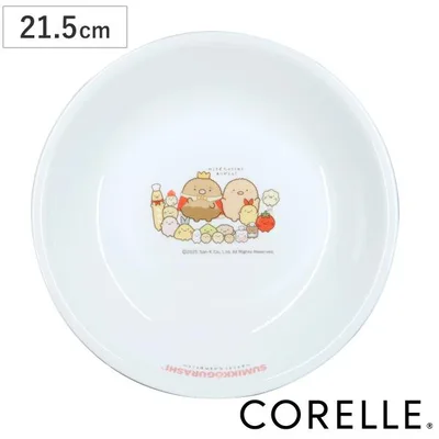 皿 CORELLE コレール すみっコぐらし 深皿 ( 21.5cm 食洗機対応 電子レンジ対応 オーブン対応 強化ガラス 軽い 割れにくい 丈夫 プレート お皿 食器 )