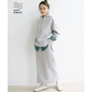 コカ coca 【高橋愛様着用】ソフトダンボールIラインスカート (Gray)