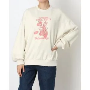 ディズニー Disney レディース スウェットトレーナー スウェットシャツ MICKEY&FRIENDS TRDN-9C22515TJ (オフホワイ