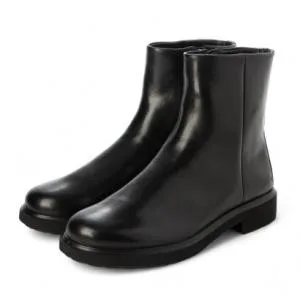 エコー ECCO シンプル 幅広 METROPOLE AMSTERDAM ショートブーツ しなやか上質カウレザー 本革 (BLACK)