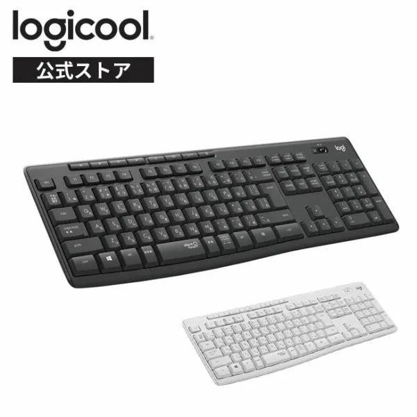 キーボード ワイヤレスキーボード ロジクール K295 無線 Unifying 静音 耐水 日本語配列 K295GP K295OW グラファイト オフホワイト 国内正規品 2年間無償保証