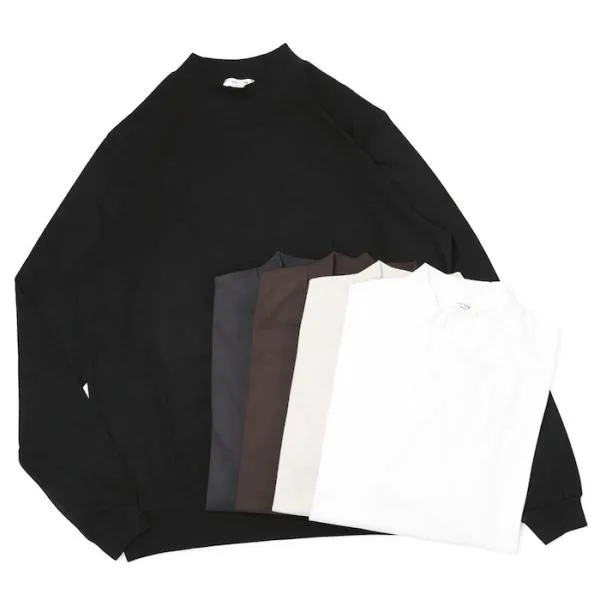 アンティーチポ / ANTICIPO / モックネック ロングスリーブ Tシャツ / スムースコットン / FIANO LUNGO / 返品・交換可能