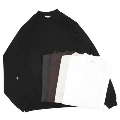 アンティーチポ / ANTICIPO / モックネック ロングスリーブ Tシャツ / スムースコットン / FIANO LUNGO / 返品・交換可能