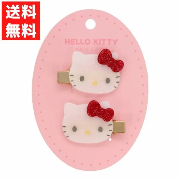 ハローキティ キティちゃん サンリオキャラクターズ ラメシリーズ ラメヘアクリップ 前髪クリップ ラメ入り メイクアップ