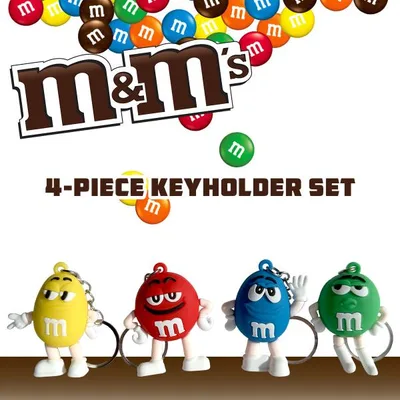 M&M'S エムアンドエムズ キーホルダー 4種セット スポークスキャンディ キーリング 雑貨 チョコレート キャラクター