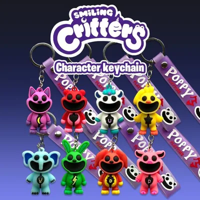 Smiling Critters スマイリングクリッターズ 3D キーホルダー 全8種類 キーリング 立体 ポピープレイタイム アクセサリー 雑貨 キャラクター