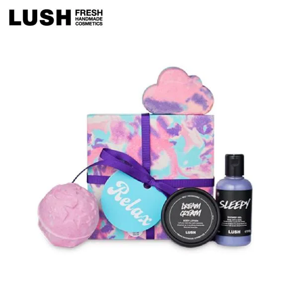 公式 LUSH リラックス ギフト セット バスボム 入浴剤 ボディソープ ボディローション 泡風呂 ボディケア 液体石鹸 保湿 ラベンダー プレゼント 誕生日 ラッシュ