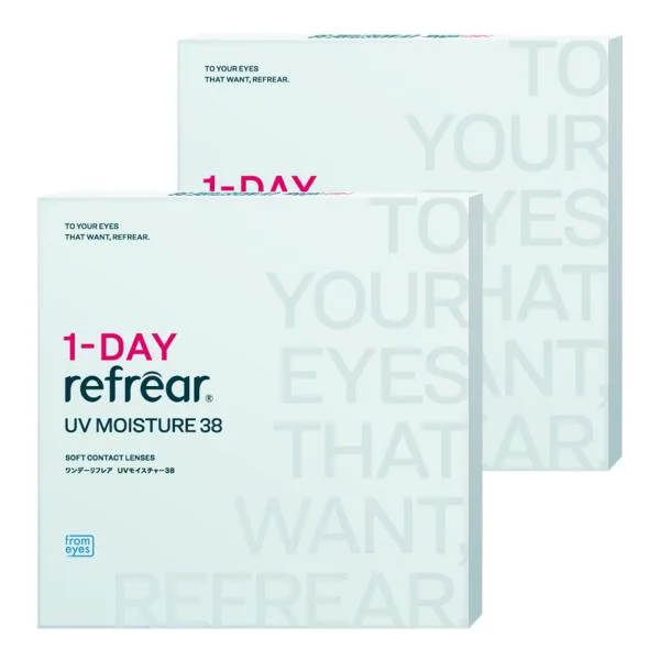 【2箱】コンタクトレンズ ワンデーリフレア UVモイスチャー 38 (30枚)1day refrear コンタクト 潤い成分配合 UVカット BC8.7 DIA14.0 中心厚0.07薄型レンズ