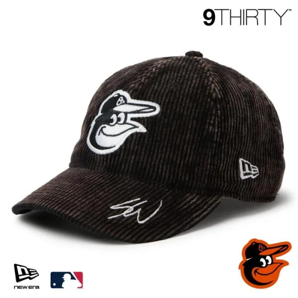 ニューエラ O 鳥 キャップ 9THIRTY NEWERA MLB Sean Wotherspoon Faded Corduroy コーデュロイ ボルティモア・オリオールズ ブラック 15156448