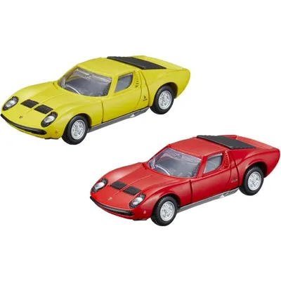 トミカプレミアム 05 ランボルギーニ ミウラ P400S (2台セット) (通常版+発売記念仕様) (タカラトミー ミニカー おもちゃ)