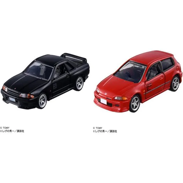 トミカプレミアム unlimited 頭文字D 2種セット (BNR32 + EG6) (タカラトミー トミカプレミアムアンリミテッド ミニカー) (9/19発売)