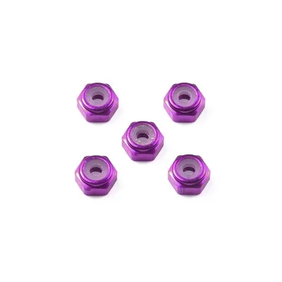 ミニ四駆 95555 2mmアルミロックナット (パープル5個)(10/10発売)