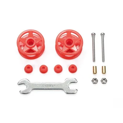 2段低摩擦プラローラー (19-19mm) レッド タミヤ ミニ四駆限定 95697