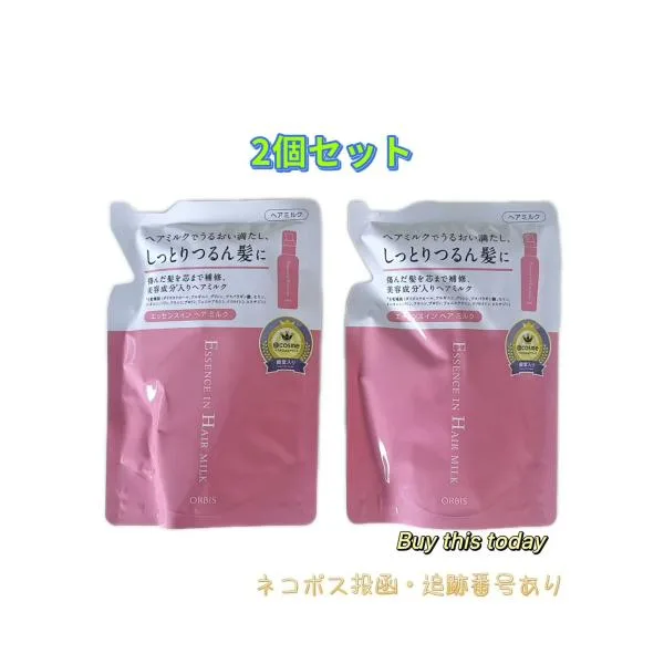 2個セット ORBIS オルビス エッセンスインヘアミルク つめかえ用 140g ヘアオイル トリートメント 洗い流さないタイプ 無香料 ネコポス投函・追跡番号あり