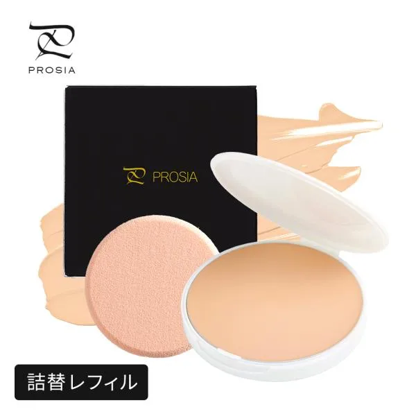 プロシアファンデーションUV 詰替レフィル パフ付 正規品 クリームファンデーション SPF50+ PA++++ 崩れにくい 肝斑カバー PROSIA コンシーラー シミカバー