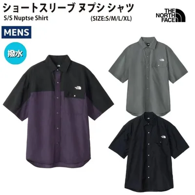 ザ・ノース・フェイス THE NORTH FACE S/S Nuptse Shirt ショートスリーブ ヌプシ シャツ メンズ カジュアル シャツ ボックスシルエット 撥水 NR22650 EK FG K