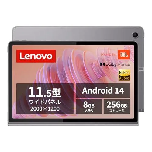 Lenovo Tab Plus タブレット (11.5インチ ワイド パネル MediaTek Helio G99 プロセッサー 8GB 256GB Wi-Fiモデル) グレー ZADX0061JP 【AndroidOS】
