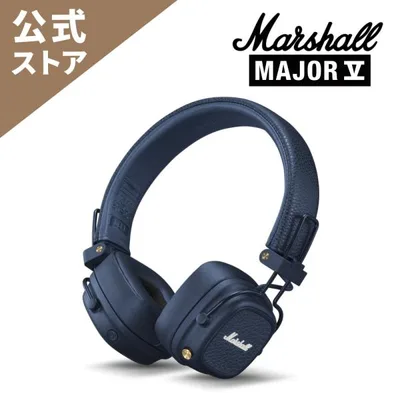 Marshall マーシャル ワイヤレスヘッドホン MAJOR5MIDNIGHT-BLUE ブルー 連続100時間再生/通話対応/マルチポイント/急速充電/Qi充電