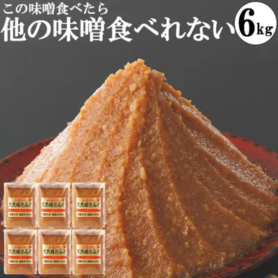 味噌 化学調味料無添加味噌 手作り味噌 小分け お試し グルテンフリー ヴィーガン 1kg袋6個 6kg