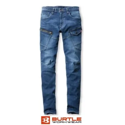 【当日出荷】BURTLE バートル 2026年モデル デニム ストレッチ カーゴパンツ 秋冬 5002 S〜4L かんたんすそ上げ申込み 作業着 作業服