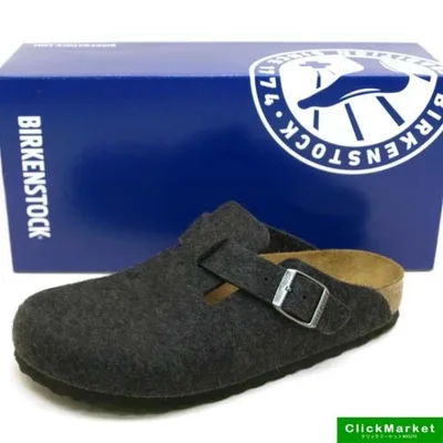 女性向き ビルケンシュトック BIRKENSTOCK Boston 160373 濃灰 ボストン ナロー ウール フエルトアッパー クロッグ サンダル レディース 送料無料