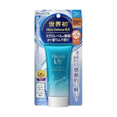 「在庫処分 送料無料」花王KAO ビオレ UV アクアリッチ ウォータリーエッセンス 50g 日焼け止め 顔 からだ用 SPF50+ 水感 紫外線 ポスト投函