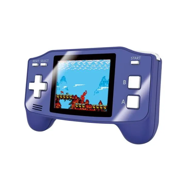 ポータブル プレイコンピューター ADV 液晶付 ゲーム互換機 GBA対応 68ゲーム内蔵 携帯型 レトロゲーム 本体 テレビ出力可能 パープル KTFC-017U 6ヶ月保証