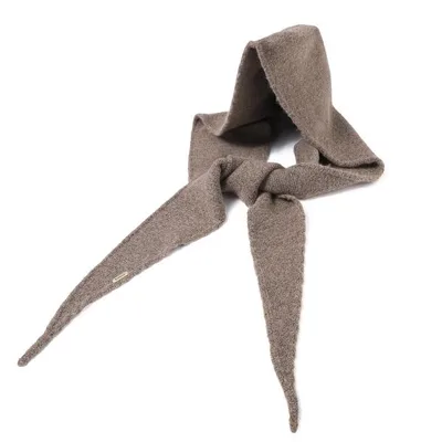 バブアー Barbour マフラー BARBOUR PENNY KNITTED HOOD SCARF ペニー ニット フード スカーフ フードマフラー 三角ストール ブラウン レディース