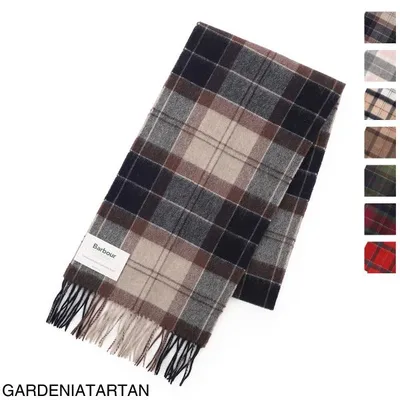 バブアー Barbour マフラー BARBOUR TARTAN SCARF チェック柄 フリンジ カシミヤ混 ウール メンズ レディース lsc0129pi18-gardeniatartan