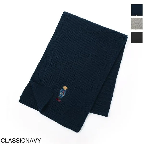 ポロラルフローレン POLO RALPH LAUREN マフラー SOLID DENIM BEAR SCARF メンズ レディース pc1464-433