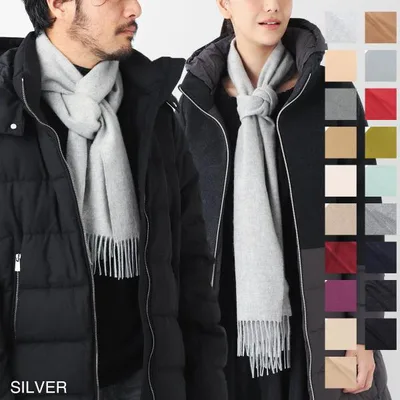ジョンストンズ JOHNSTONS OF ELGIN カシミヤ100% マフラー メンズ レディース wa000016-ha0100-silver