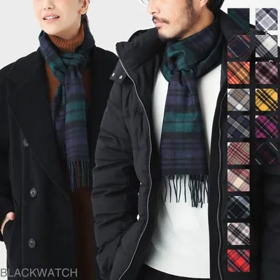 ジョンストンズ JOHNSTONS OF ELGIN カシミヤ100% マフラー メンズ レディース wa000016-ku0317-black-watch