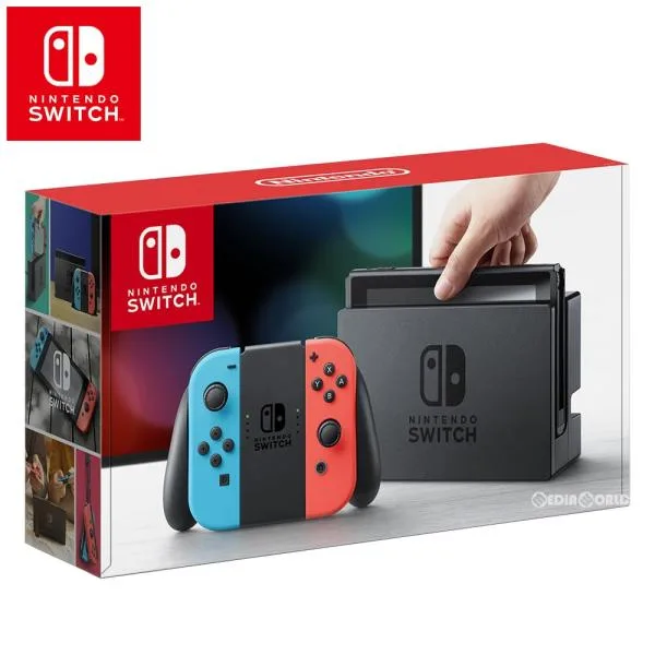 『中古即納』{Switch} (本体)Nintendo Switch(ニンテンドースイッチ) Joy-Con(L) ネオンブルー/(R) ネオンレッド(HAC-S-KABAA) 任天堂 (20170303)