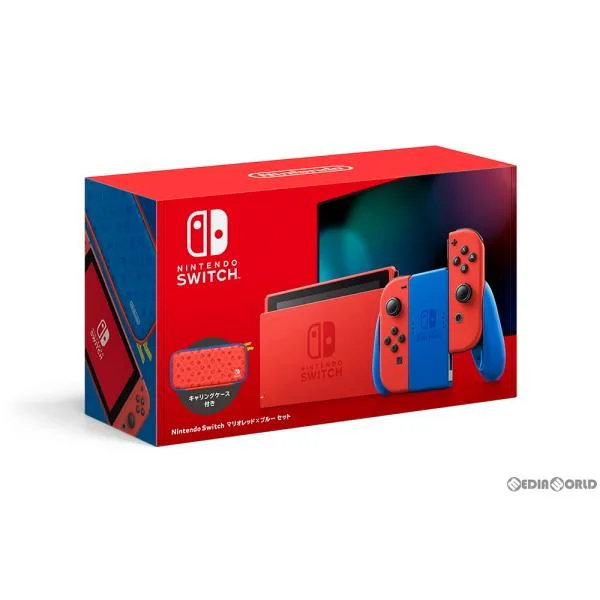『中古即納』{Switch} (本体)Nintendo Switch(ニンテンドースイッチ) マリオレッド×ブルー セット(HAD-S-RAAAF) 任天堂 (20210212)