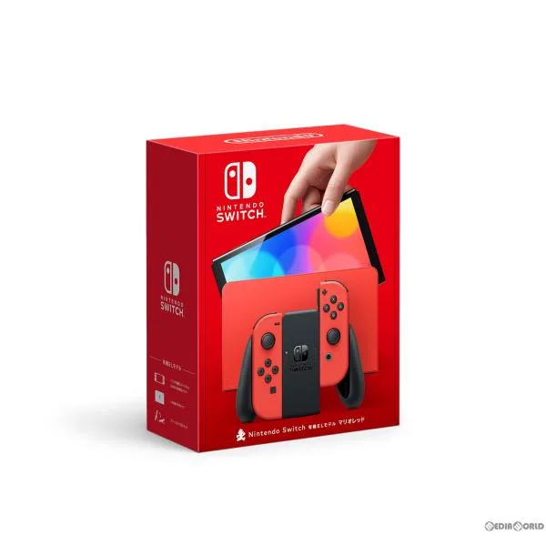 『中古即納』{Switch} (本体)Nintendo Switch(有機ELモデル) ニンテンドースイッチ マリオレッド(HEG-S-RAAAA) 任天堂 (20231006)