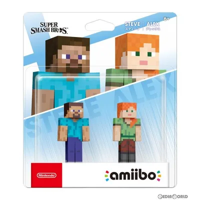 『中古即納』{ACC}{Switch} amiibo(アミーボ) ダブルセット(スティーブ/アレックス)(大乱闘スマッシュブラザーズシリーズ) 任天堂(NVL-E-AA2E)(20220909)
