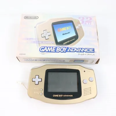 『中古即納』{GBA} (本体) GAMEBOY ADVANCE(ゲームボーイアドバンス) ゴールド 任天堂(AGB-S-DA)(20020927)
